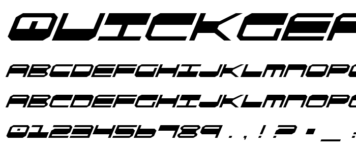 QuickGear Italic font